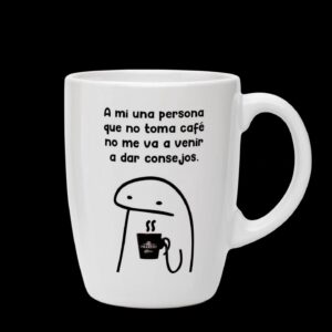 taza flork para amantes del café – "a mí no me vengan con consejos" tz153